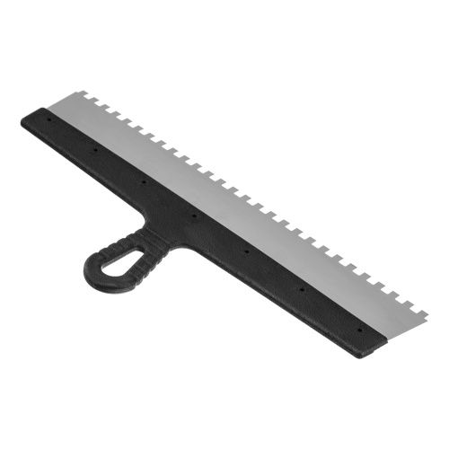 Шпатель из нержавеющей стали, 450 мм, зуб 8 х 8 мм, пластмассовая ручка Сибртех фото 2