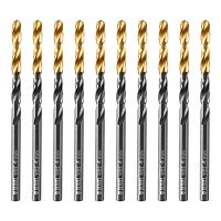 Сверло по металлу, 4 мм, HSS-Tin, Golden Tip, 10 шт. Denzel