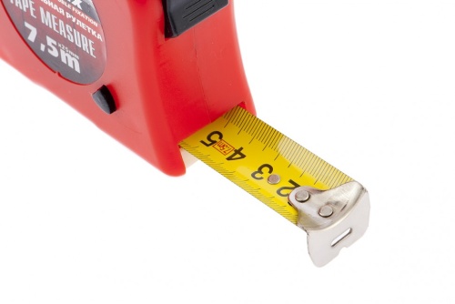 Рулетка Double fixation,7,5 м х 25 мм,обрезиненный корпус,двойная плавная фиксация Matrix фото 4