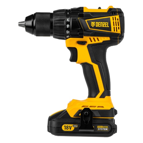 Дрель-шуруповерт аккумуляторная, бесщет. BLDL-IB-18-02, Li-Ion, 18 В, 2 акк. Denzel фото 6