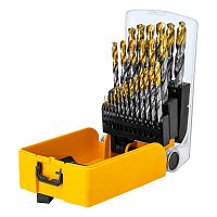 Набор сверл по металлу, 1-13 мм, Р6М5-TiN, Golden Tip, 25 шт Denzel