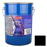 Эмаль Pufas Decoself ПФ-115 черная 5 кг/3,7 л