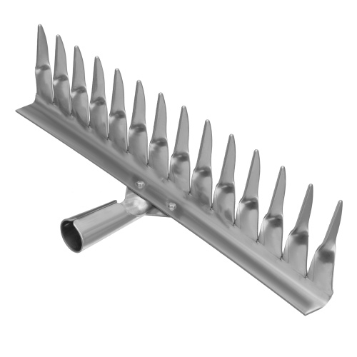 Грабли, нержавеющая сталь, 340 мм, 14 витых зубьев, без черенка, Сибртех фото 2