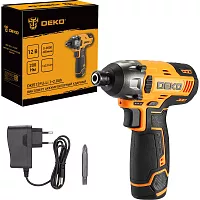Винтоверт аккумуляторный ударный DEKO DKIS12FU-Li, 12В, 1x2.0Ач 085-1110