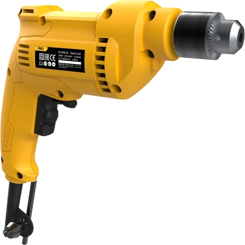 Дрель сетевая DELI 500Вт DL-DZ10-E3 (ключевой патрон 10мм, 3300 об/мин, картон) 202427 фото 4