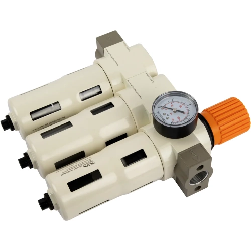 Блок подготовки воздуха WIEDERKRAFT 3/4, 16 бар трехступенчатый с влагоотделителем 25-5-0.3 мкм, автоматический сброс WDK-70760FA фото 3 Блок подготовки воздуха WIEDERKRAFT 3/4, 16 бар трехступенчатый с влагоотделителем 25-5-0.3 мкм, автоматический сброс WDK-70760FA фото 3