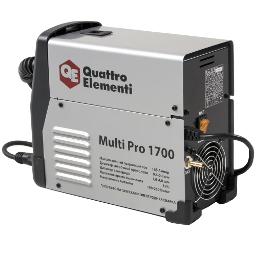Аппарат полуавтоматической сварки, инвертор Multi Pro 1700 165A QUATTRO ELEMENTI 790-052 фото 6