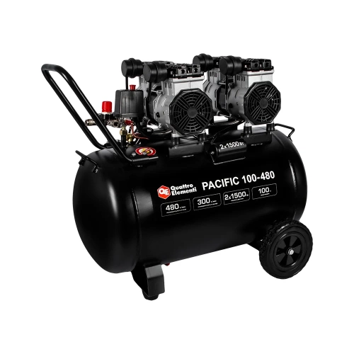 Безмасляный поршневой компрессор QUATTRO ELEMENTI PACIFIC 100-480 480 л/мин, 100 л, 3.5 л.с, 8 бар 915-373 фото 9 Безмасляный поршневой компрессор QUATTRO ELEMENTI PACIFIC 100-480 480 л/мин, 100 л, 3.5 л.с, 8 бар 915-373 фото 9