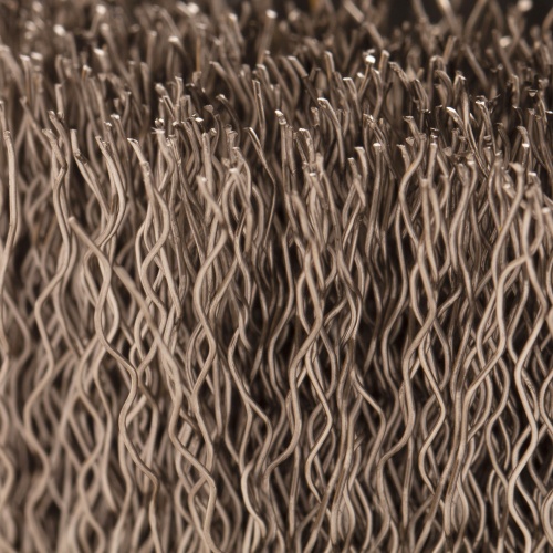 Щетка для УШМ, 75 мм, "Чашка", витая нержавеющая проволока 0.3 мм, М14 Denzel фото 4