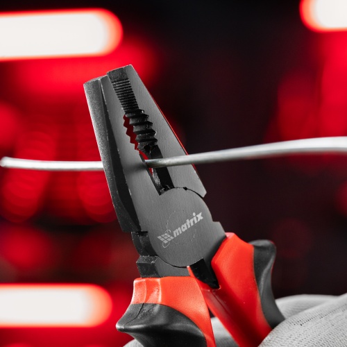 Плоскогубцы комбинированные Black Nickel, 160 мм, двухкомпонентные рукоятки Matrix фото 10