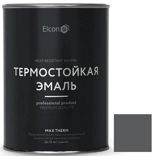Эмаль термостойкая Elcon Max Therm 600 градусов антрацит 0,8 кг Эмаль термостойкая Elcon Max Therm 600 градусов антрацит 0,8 кг