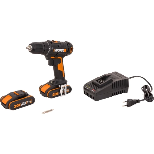 Аккумуляторная дрель-шуруповерт WORX WX108 45Нм, 20В, 2Ач x2, ЗУ 2А, кейс фото 4 Аккумуляторная дрель-шуруповерт WORX WX108 45Нм, 20В, 2Ач x2, ЗУ 2А, кейс фото 4