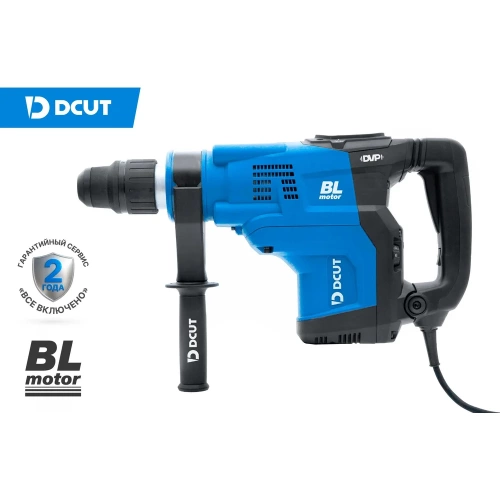 Перфоратор DCUT SDSmax, бесщёточный, 1500Вт, 2реж, 15Дж, 1500-3000у/м, 9кг, DBRJ1530-SP2 фото 3