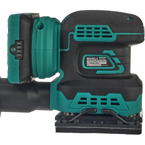 Аккумуляторная бесщеточная эксцентриковая шлифовальная машина MINLI 110x100mm Li-ion 18Vx2 DC701-2.0A фото 3