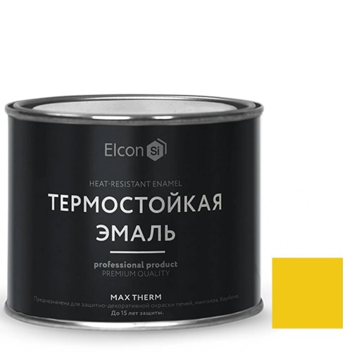 Эмаль термостойкая Elcon Max Therm 700 градусов золото 0,4 кг