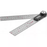 Транспортир-угломер Зубр из нержавеющей стали, многофункц, электронный, точность 0,3 град, диапазон измерений 0-360град. 34294