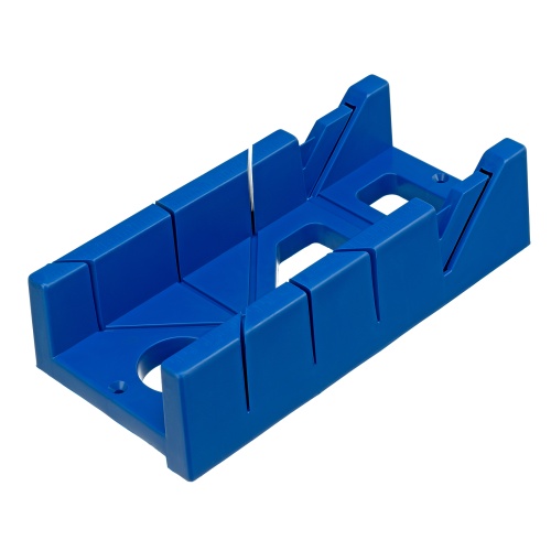 Стусло пластиковое, синее, 4 угла для запила, пила 350 мм Сибртех фото 3