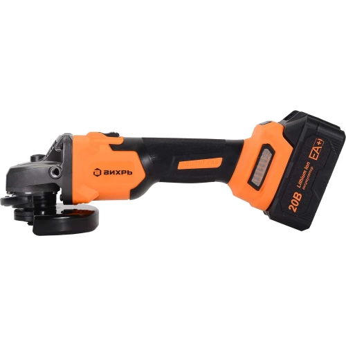 Углошлифовальная машина аккумуляторная Вихрь АУШМ-125/20Li-R (в комплекте 1 АКБ и ЗУ) ЕА+ в кейсе 72/12/47 фото 6