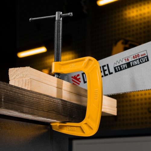 Струбцина G-образная, усиленная, 75 мм Denzel фото 14