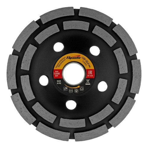 Чашка алмазная зачистная, 125 мм, двухрядная Sparta фото 3