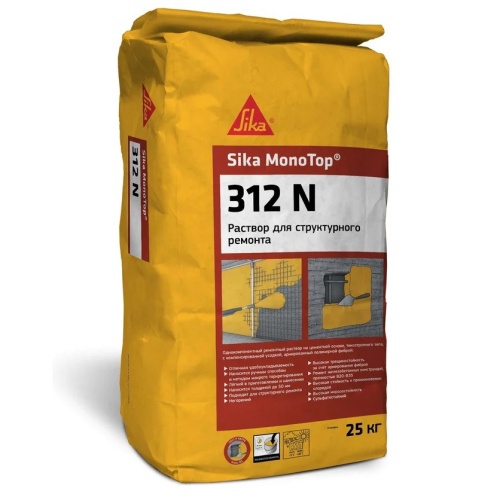 Ремонтная смесь сухая Sika Monotop-312 N тиксотропного типа класса R3 25 кг