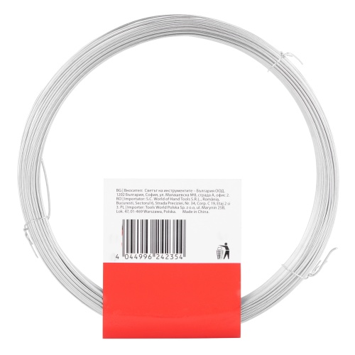 Проволока стальная 50 м, оцинкованная, термообработанная 1 мм Сибртех фото 6