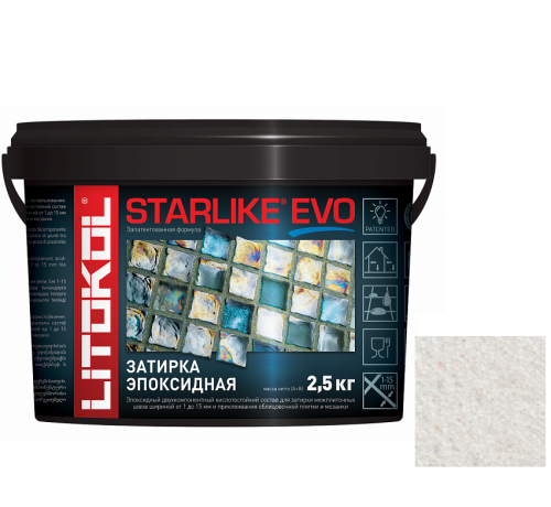 Затирка эпоксидная для швов Litokol Starlike Evo S.102 Bianco Ghiaccio 2,5 кг