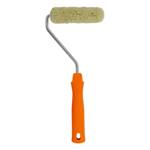 Мини-валик в сборе "Фасадные работы", 110 мм, ворс 12 мм, D 16 мм, D ручки 6 мм, полиакрил, полиэстер Сибртех фото 3