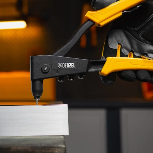 Заклепочник Denzel ручной, 255 мм, литой, усиленный, заклепки 2,4-3,2-4,0-4,8 мм 40441 фото 8