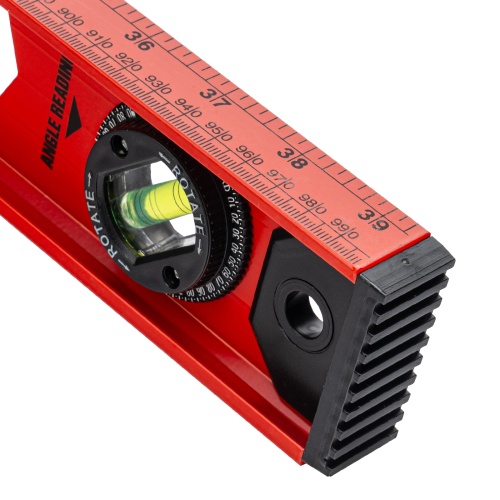 Уровень алюминиевый "Рельс", 1000 мм, 3 глазка, усиленный Matrix фото 7