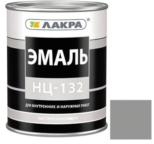 Эмаль Лакра НЦ-132 глянцевая серая 0,7 кг