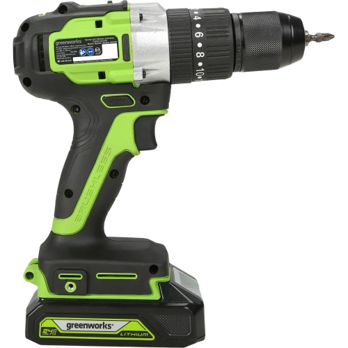 Аккумуляторная дрель-шуруповерт GreenWorks GD24DD60K2 3704107UA Аккумуляторная дрель-шуруповерт GreenWorks GD24DD60K2 3704107UA