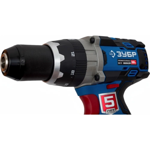 Бесщеточная дрель-шуруповерт ЗУБР Профессионал Т7 20 В, 100 Нм, без АКБ DB-211 фото 5 Бесщеточная дрель-шуруповерт ЗУБР Профессионал Т7 20 В, 100 Нм, без АКБ DB-211 фото 5
