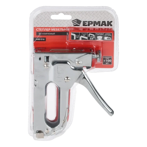 Мебельный степлер ЕРМАК регулируемый 4-14ммх11,3мм 648-016 фото 5