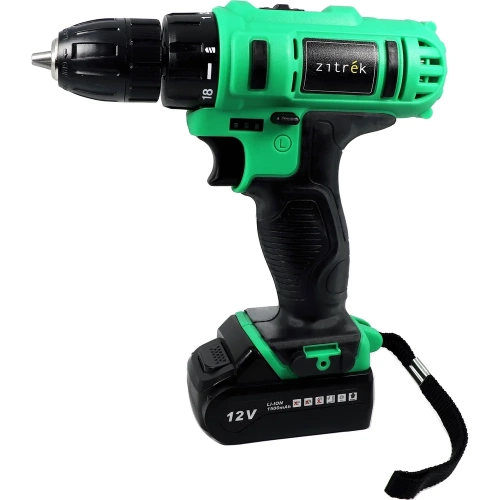 Аккумуляторная дрель-шуруповерт Zitrek Greenpower 12-Li (12В, Li-ion аккумулятор 2шт, ЗУ, кейс, бита) 063-4074 фото 5
