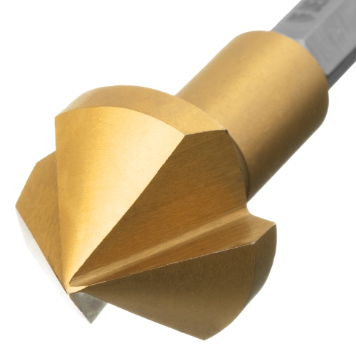 Зенковка конусная под М10, HSS, по металлу, 6-гранный хвостовик Denzel фото 3