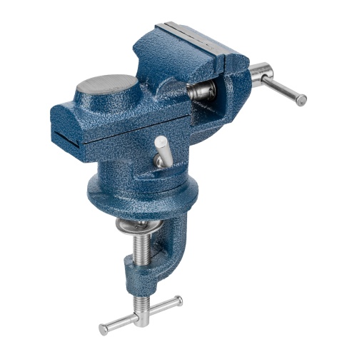 Тиски слесарные, настольные, поворотные, ширина рабочих губок 65 мм, наковальня Сибртех фото 27