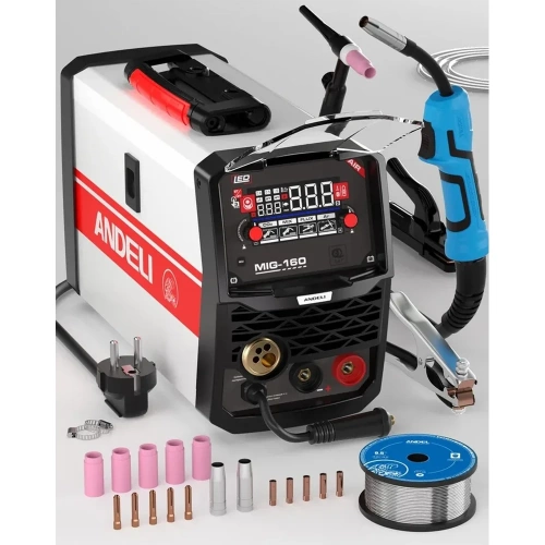 Инвертор сварочный полуавтоматический ANDELI MIG-160 AIR режимы MIG/LIFT TIG/MMA артикул ADL20-215 фото 6