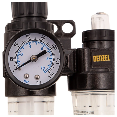 Блок подготовки воздуха регулятор-фильтр-лубрикатор FLR1500, 10 бар, 1500 л/мин, 1/4 Denzel 57469 фото 5