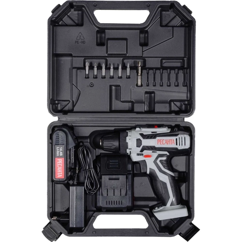 Аккумуляторная дрель-шуруповерт Ресанта ДА-14-2ЛК 75/14/4 фото 11