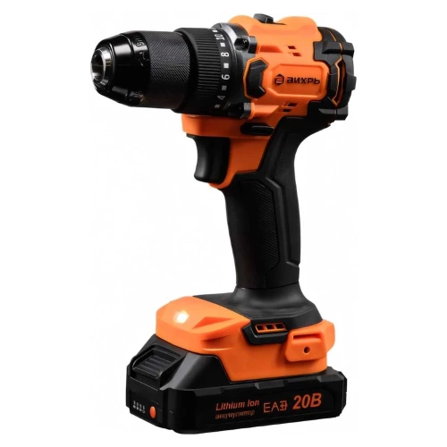 Дрель-шуруповерт аккумуляторная Вихрь ДА-20Л-2К/БП 2,0 А/ч, бесщеточный двигатель, 70Нм 72/14/67 фото 3 Дрель-шуруповерт аккумуляторная Вихрь ДА-20Л-2К/БП 2,0 А/ч, бесщеточный двигатель, 70Нм 72/14/67 фото 3