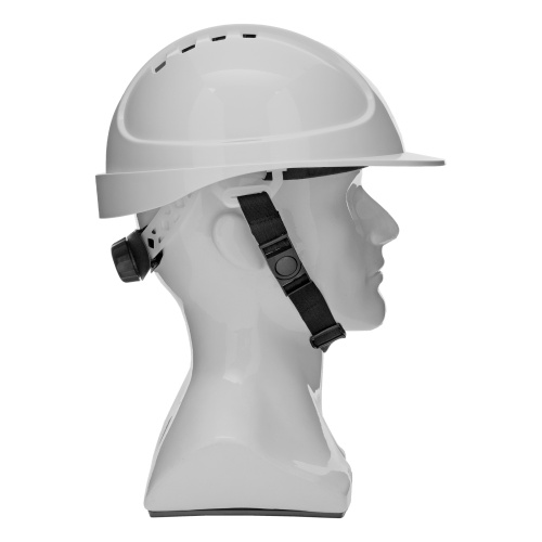 Каска защитная ударопрочная, ABS/PC, плавная регулировка, модель «Форвард» (К-05)белая Denzel фото 4