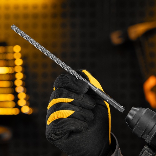 Бур по бетону, цельная крестовая пластина, 8x215 мм, SDS PLUS Denzel фото 7