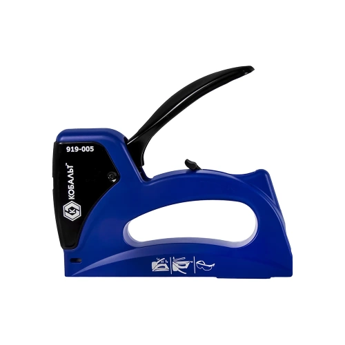 Степлер механический КОБАЛЬТ скобы 6-14 мм, тип 53, корпус из АВС-пластика, мет. крышка, регулятор удара, индикатор перезарядки 919-005 фото 3