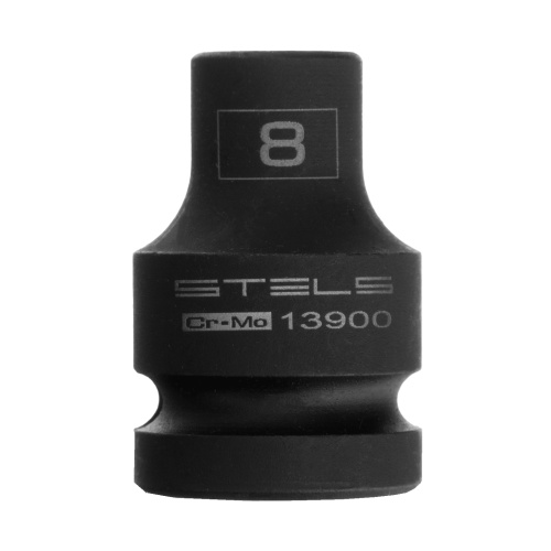 Головка ударная шестигранная, 8 мм, 1/2, CrMo Stels Головка ударная шестигранная, 8 мм, 1/2, CrMo Stels
