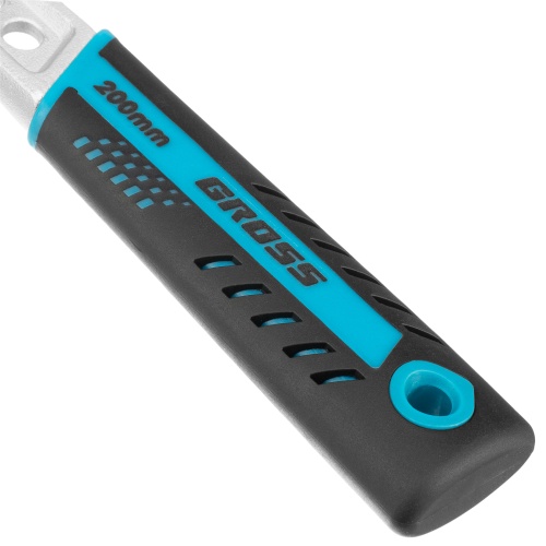 Ключ разводной, 200 мм, CrV, двухкомпонентная ручка Gross фото 5