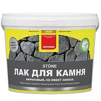 Лак акриловый Neomid Stone с эффектом мокрого камня 5 л