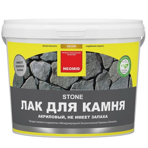 Лак акриловый Neomid Stone с эффектом мокрого камня 2,5 л