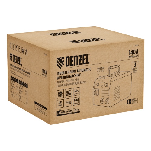Аппарат инвертор. полуавтомат. сварки Mini MIG-140LFG, 140 А, ПВ 60%// Denzel фото 5