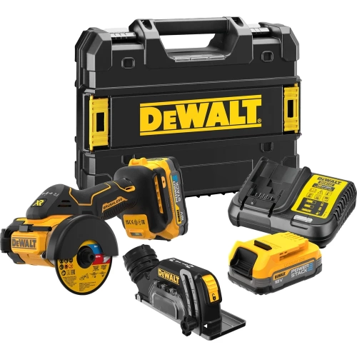 Аккумуляторная отрезная машина Dewalt DCS438E2T, 18 В, 76 мм, 20000 об/мин, с 2 АКБ 1.7 Ач и ЗУ, в кейсе TSTAK DCS438E2T-QW Аккумуляторная отрезная машина Dewalt DCS438E2T, 18 В, 76 мм, 20000 об/мин, с 2 АКБ 1.7 Ач и ЗУ, в кейсе TSTAK DCS438E2T-QW